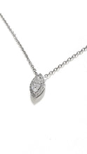 將圖片載入圖庫檢視器 培育鑽馬眼型0.5ct/0.146ct鉑金PT950項鏈 Lab grown diamond Pendant
