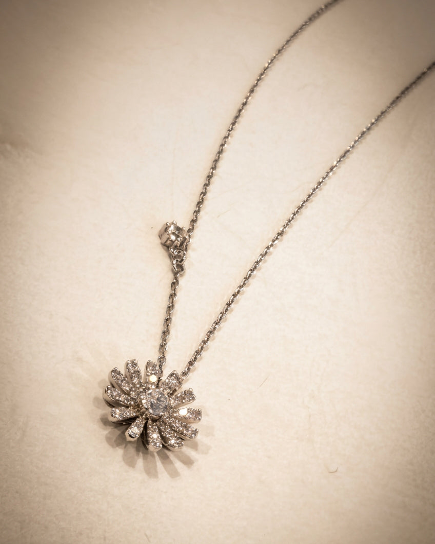 培育鑽石電鍍白金項鏈O.244ct+0.3ct Lab grown diamond pendent