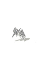 將圖片載入圖庫檢視器 培育鑽石電鍍白耳環 0.015ct Lab grown diamond earrings
