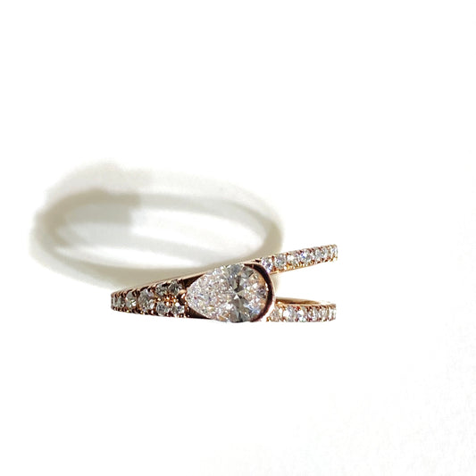 培育鑽石戒指 Rose Gold 1.07ct R038 Lab grown diamond Ring