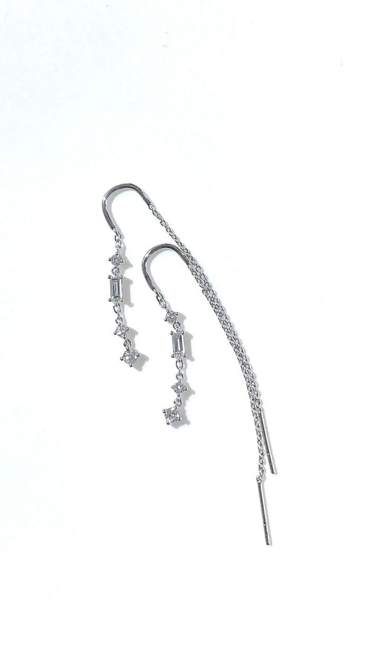培育鑽石0.173ct電鍍白耳環 Lab grown diamond earrings