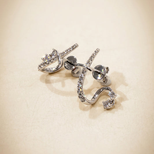 培育鑽石電鍍白金耳環 0.41ct/pair Lab grown diamond earrings