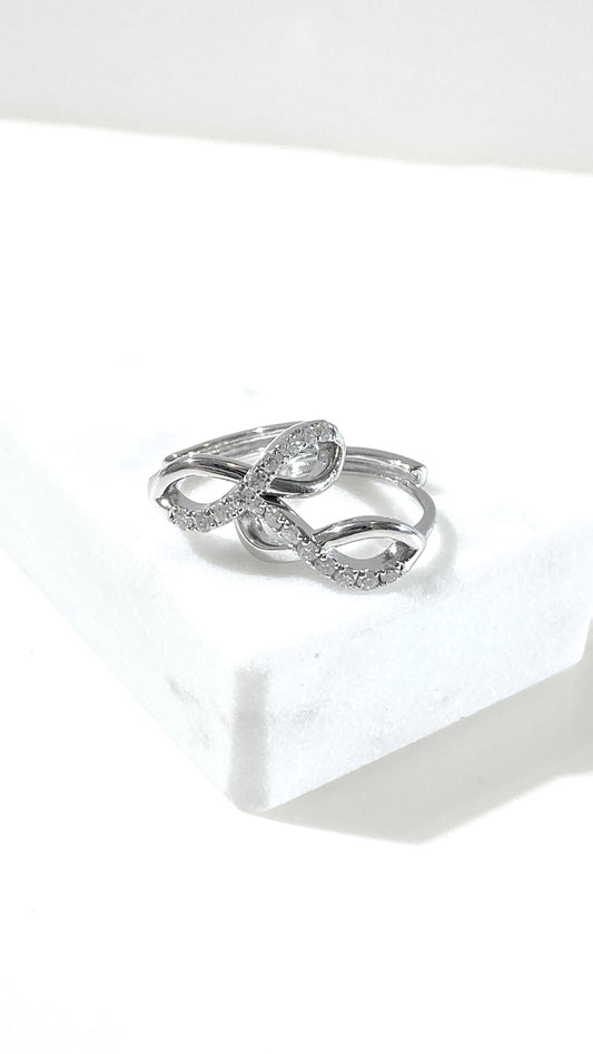 培育鑽石電鍍白耳環 0.093ct Lab grown diamond earrings