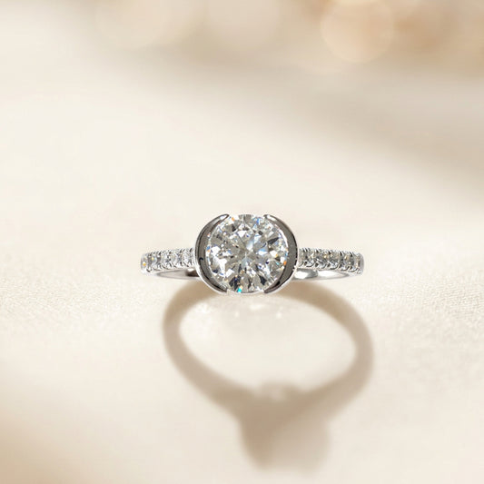 培育鑽石戒指 1ct 鉑金 Lab grown diamond  Ring