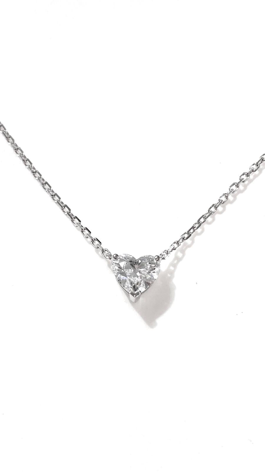 培育鑽石心形1ct鉑金PT950項鏈Lab grown diamond pendant
