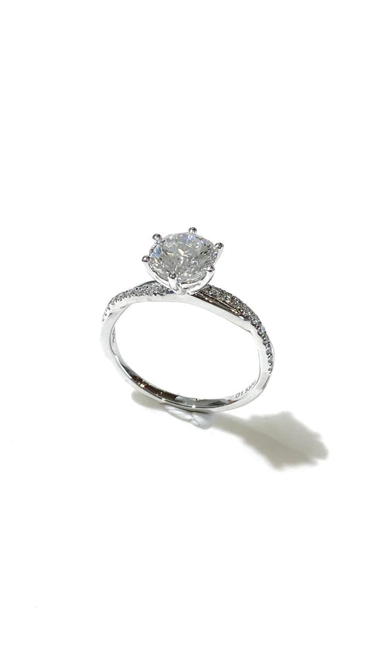 培育鑽石鉑金戒指托(不連主石)Lab Grown Diamond Platinum (PT950) Engagement Ring