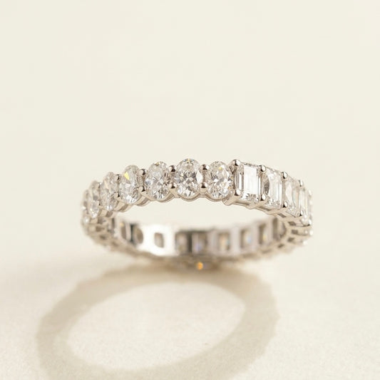 培育鑽石戒指 （Pear13粒+Oval 12粒圍一圈共2.752ct)Lab grown diamond 18k plated Ring