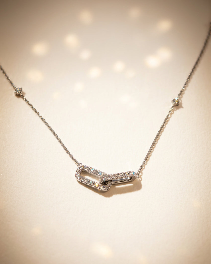 培育鑽石電鍍白金項鏈 0.776ct Lab grown diamond pendant
