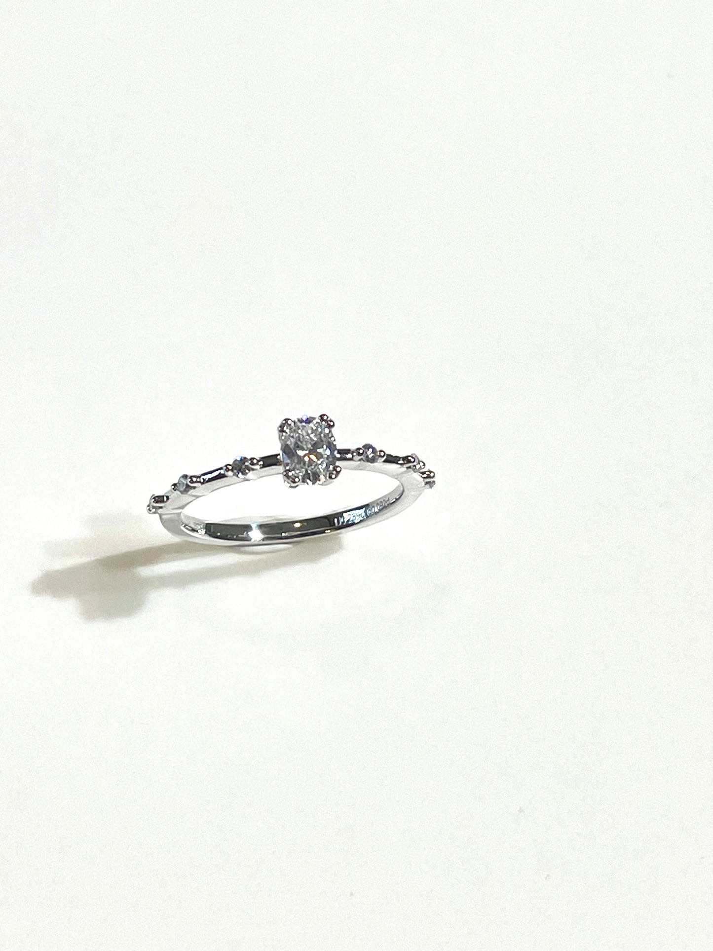 培育鑽石戒指 0.3ct電鍍白金lab grown diamond Ring
