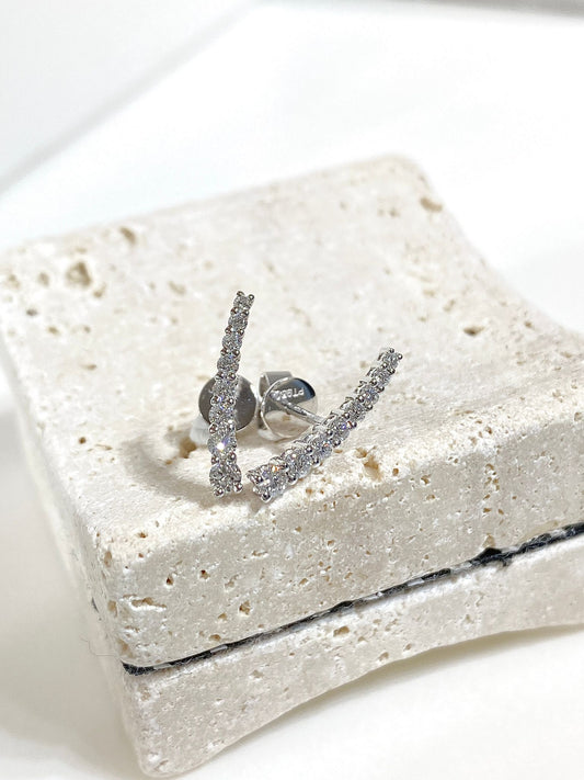 Lab grown diamond 
Platinum earring 0.8ct 培育鑽石耳環