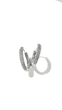 將圖片載入圖庫檢視器 培育鑽石0.252ct電鍍白圈圈耳環 Lab grown diamond earrings
