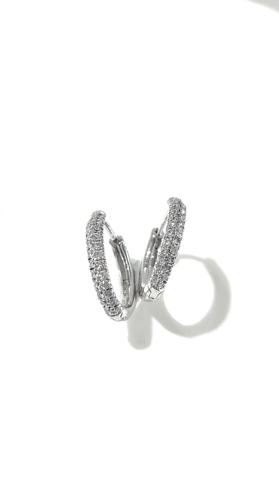 培育鑽石0.252ct電鍍白圈圈耳環 Lab grown diamond earrings