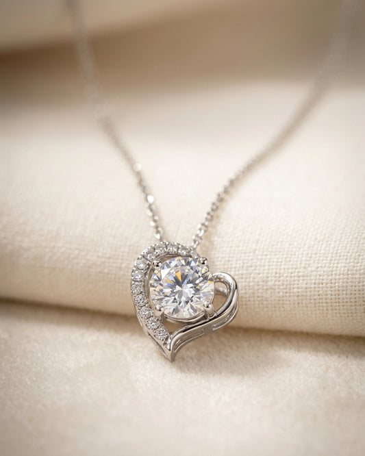 培育鑽石電鍍白金項鏈 2.05ct+0.148ct Lab grown diamond pendant