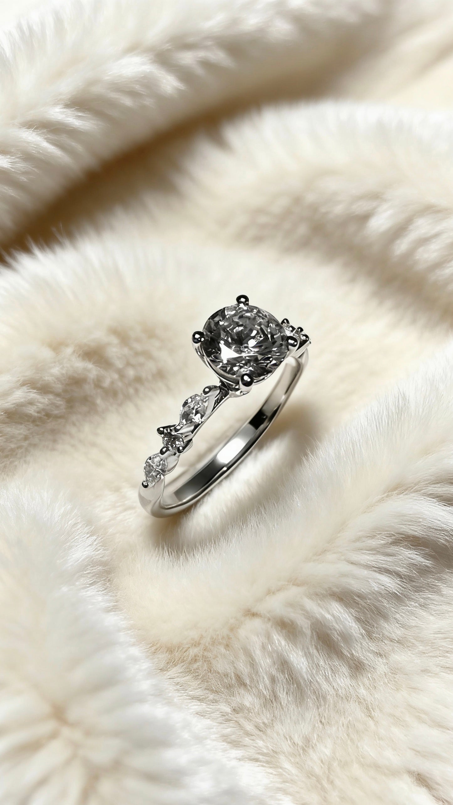 培育鑽石鉑金疊戴戒指托(不連主石)Lab Grown Diamond Platinum (PT950) Engagement Ring