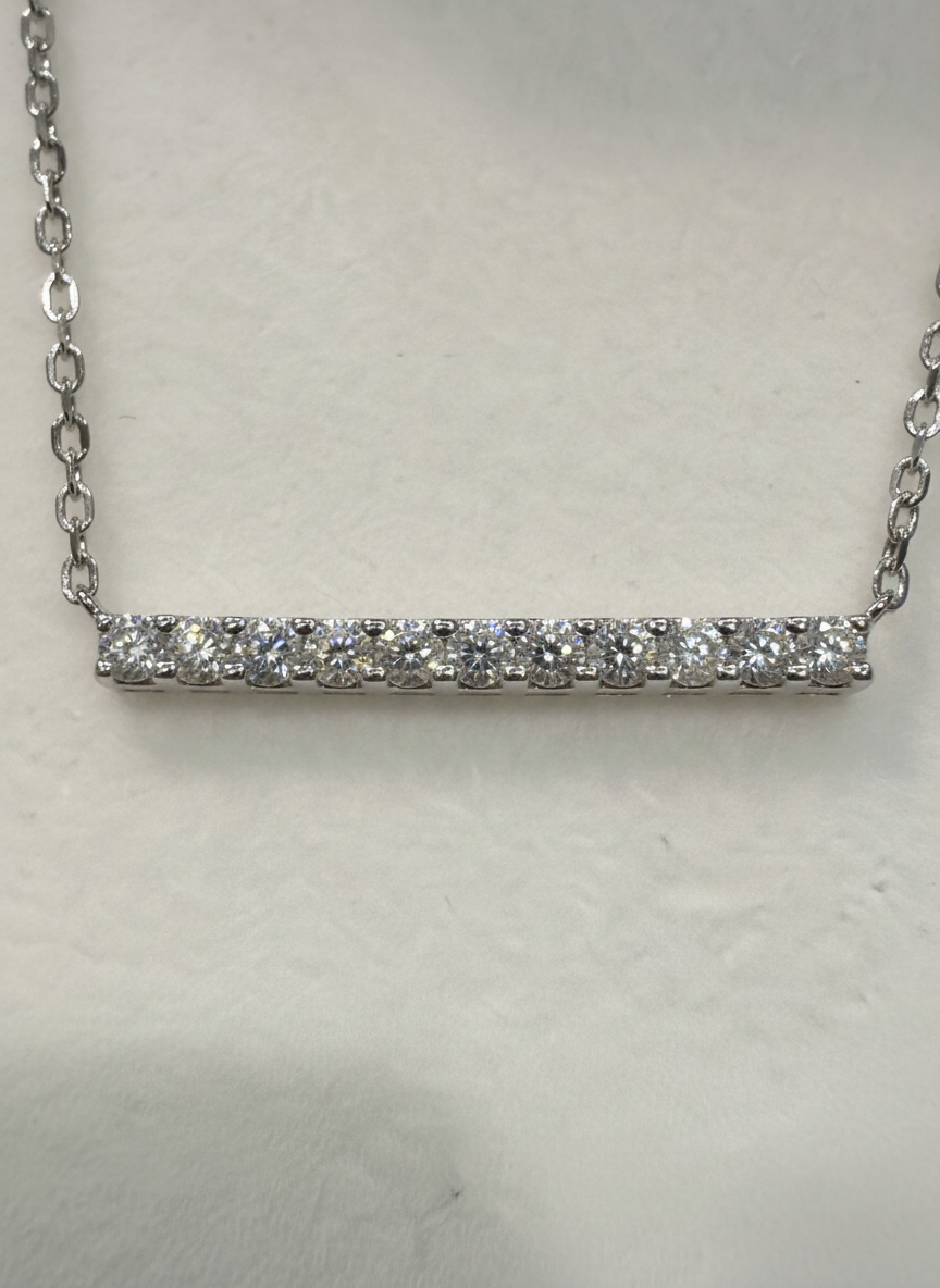 培育鑽石0.7ct 電鍍白金項鏈 Lab grown diamond pendant