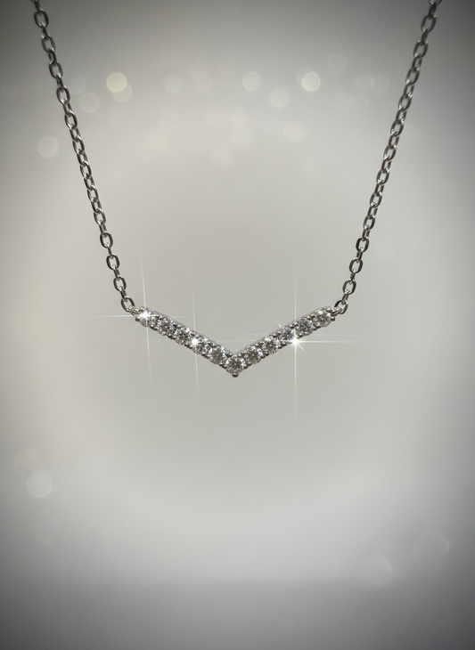 培育鑽石0.57ct 電鍍白金項鏈 Lab grown diamond pendant