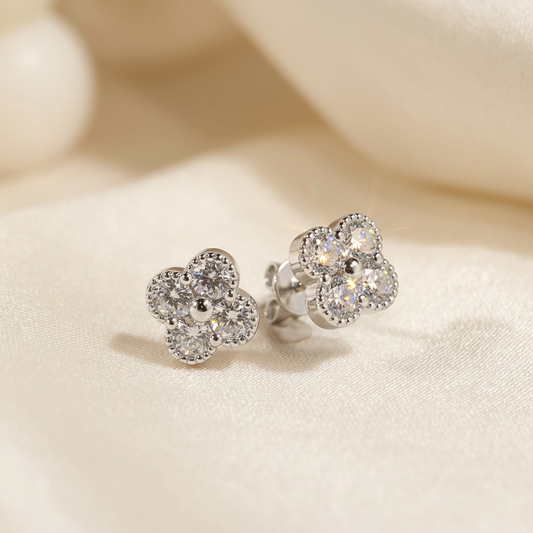 培育鑽石1.42ct/pair 電鍍白金耳環 Lab grown diamond earrings