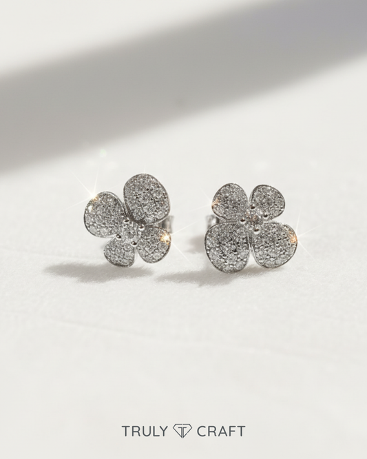 培育鑽石0.596ct 電鍍白金耳環 Lab grown diamond earrings