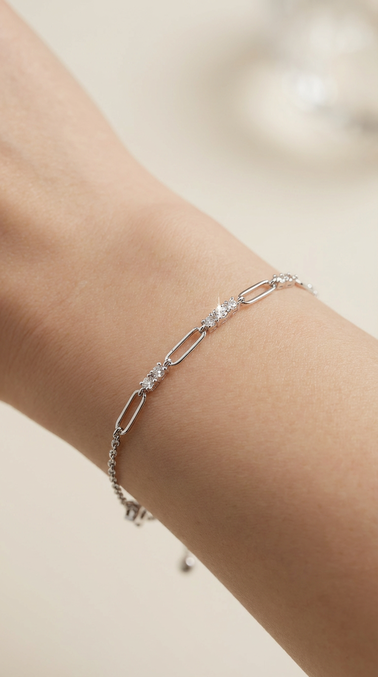 培育鑽石0.388ct手鏈Lab grown diamond 18k plated Bracelet