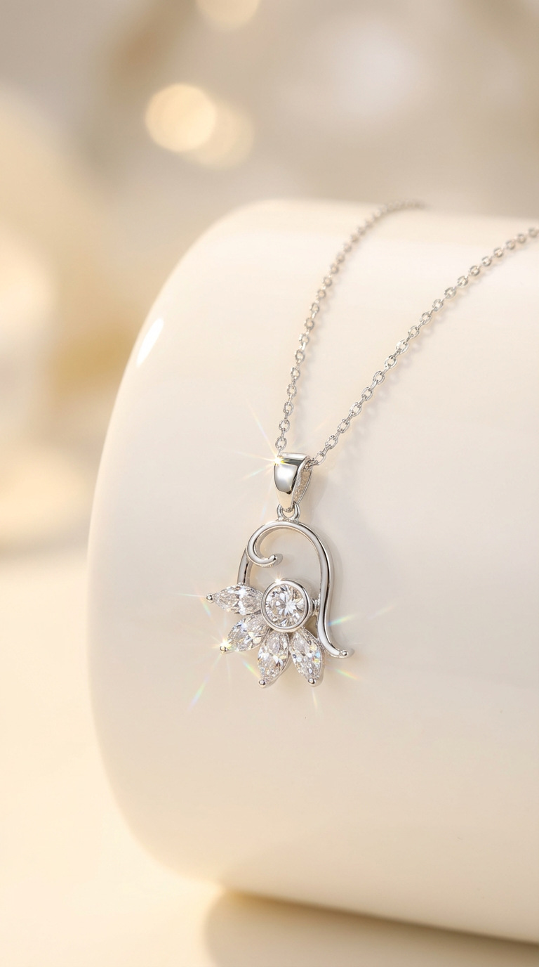 培育鑽石1.6ct 電鍍白金項鏈 Lab grown diamond pendant