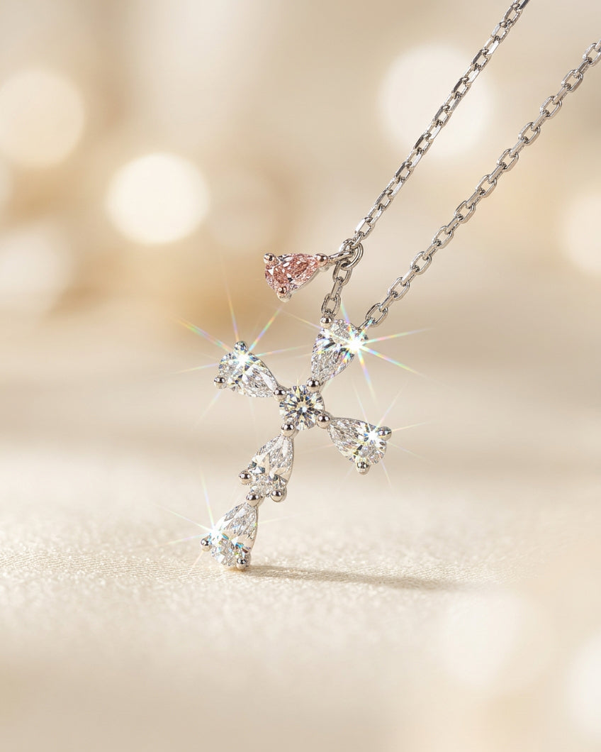 培育鑽石電鍍白金項鏈 0.491ct Lab grown diamond pendant