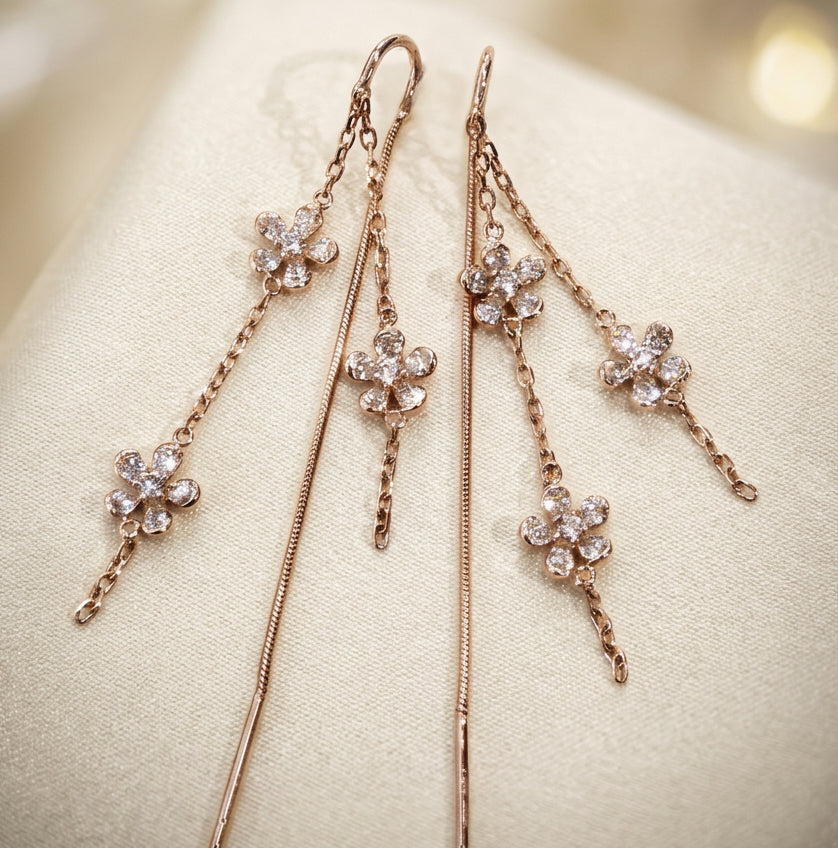 培育鑽石電鍍白金耳環 0.64ct/each Lab grown diamond earrings