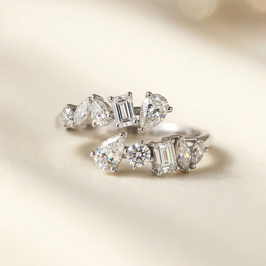 培育鑽石戒指 0.708ct /0.305ct 電鍍白金lab grown diamond Ring