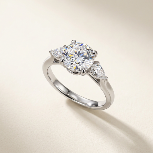 培育鑽石戒指 主石2.08ct+0.349ct 鉑金950 Lab grown diamond Ring