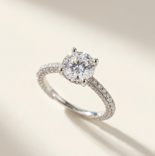 培育鑽石戒指 主石1.51ct+0.977ct 鉑金950 Lab grown diamond Ring