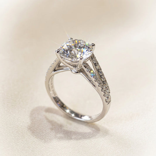 培育鑽石戒指 主石2.107ct+0.415ct 鉑金950 Lab grown diamond Ring