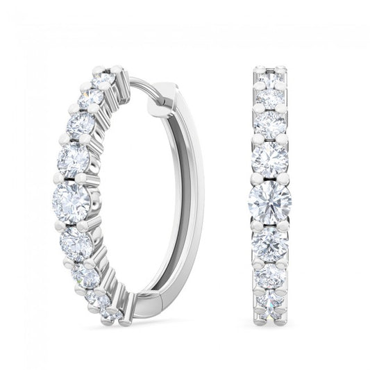 Lab grown diamond Hoops Earrings 0.70 ctw SJE31873培育鑽石耳環