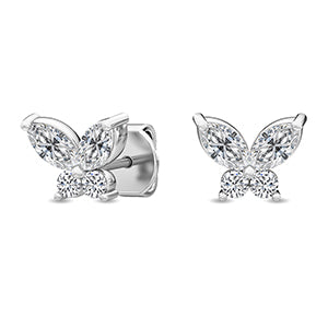 Lab grown diamond Cluster Earrings 0.65 ctw SJE32050培育鑽石耳環