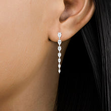 將圖片載入圖庫檢視器 14K White Gold Lab Grown Diamond Drop Earrings 4.82 ctw SJE32178
