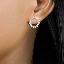 將圖片載入圖庫檢視器 14K White Gold Lab Grown Diamond Fashion Earrings 9.07 ctw SJE32179
