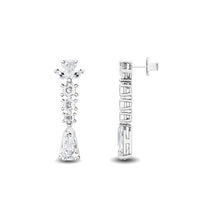 將圖片載入圖庫檢視器 14K White Gold Lab Grown Diamond Drop Earrings 3.78 ctw SJE32186
