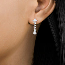 將圖片載入圖庫檢視器 14K White Gold Lab Grown Diamond Drop Earrings 3.78 ctw SJE32186
