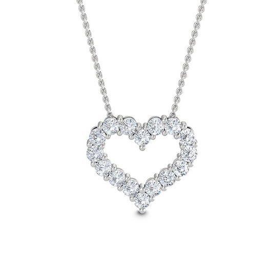 Lab grown diamond heart Pendant 0.65ctw SJP31469C培育鑽石頸鏈