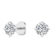 將圖片載入圖庫檢視器 Solitaire Earrings 1.00 ctw White Lab Grown Diamond 14KW
