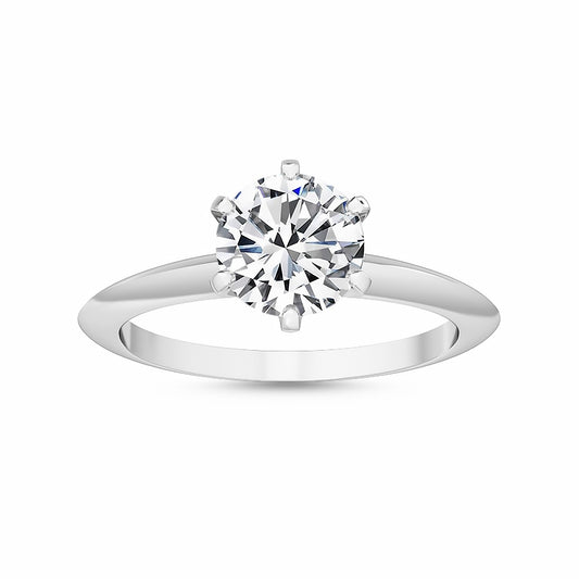 MT04 18K White Gold Lab Grown Diamond Engagement Ring
