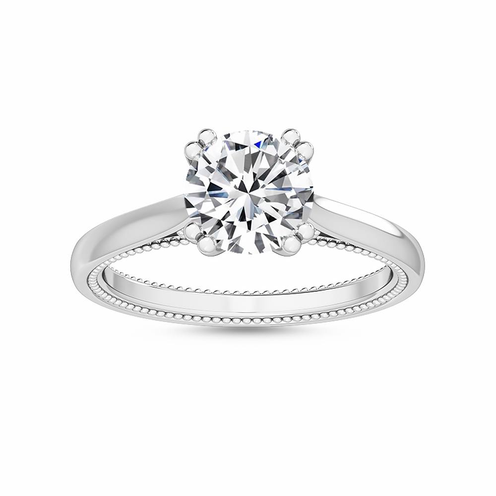MT06 14K White Gold Lab Grown Diamond Engagement Ring 0.7 ctw