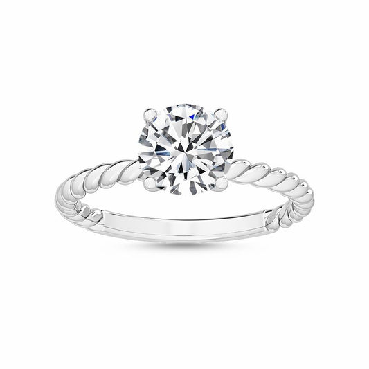 MT07 18K White Gold Lab Grown Diamond Engagement Ring