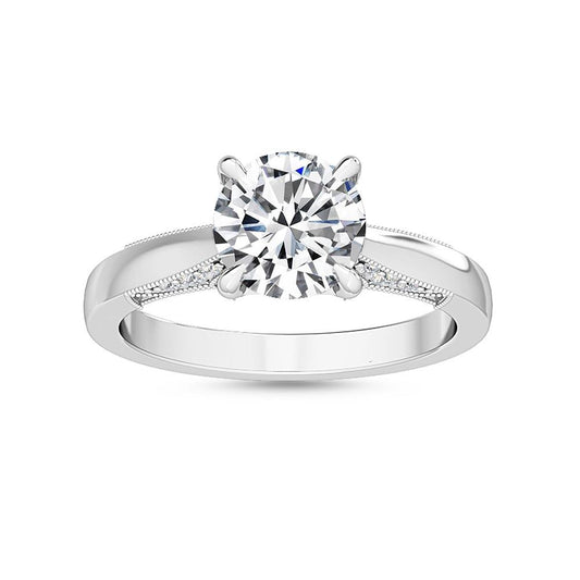 MT08 18K White Gold Lab Grown Diamond Engagement Ring 0.24 ctw