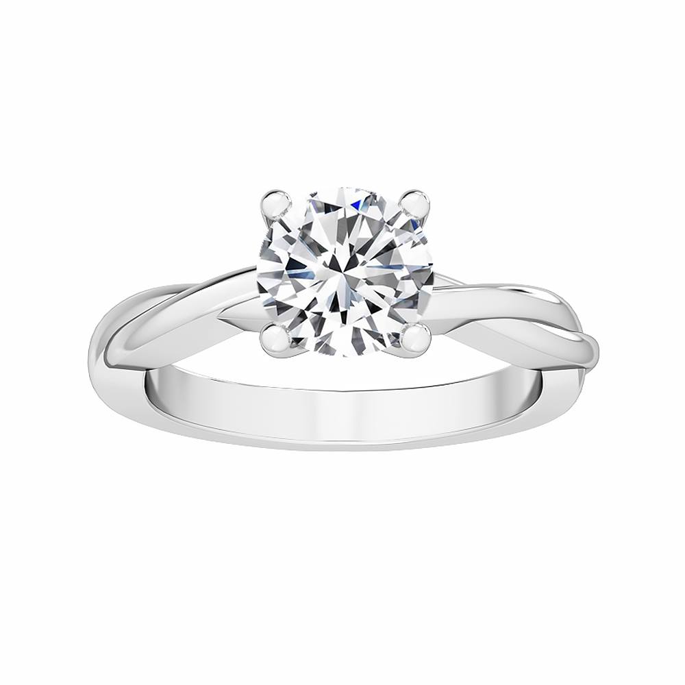 MT09 18K White Gold Lab Grown Diamond Engagement Ring